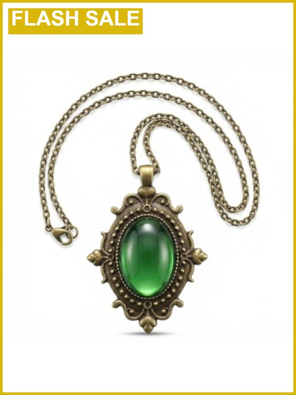 Gothic Vintage Gem Pendant Necklace Victorian Style